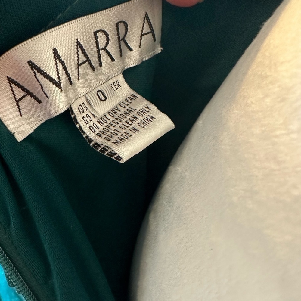 Amarra Gown Emerald green sequence lace up back mermaid size like new 0 - Picture 5 of 16